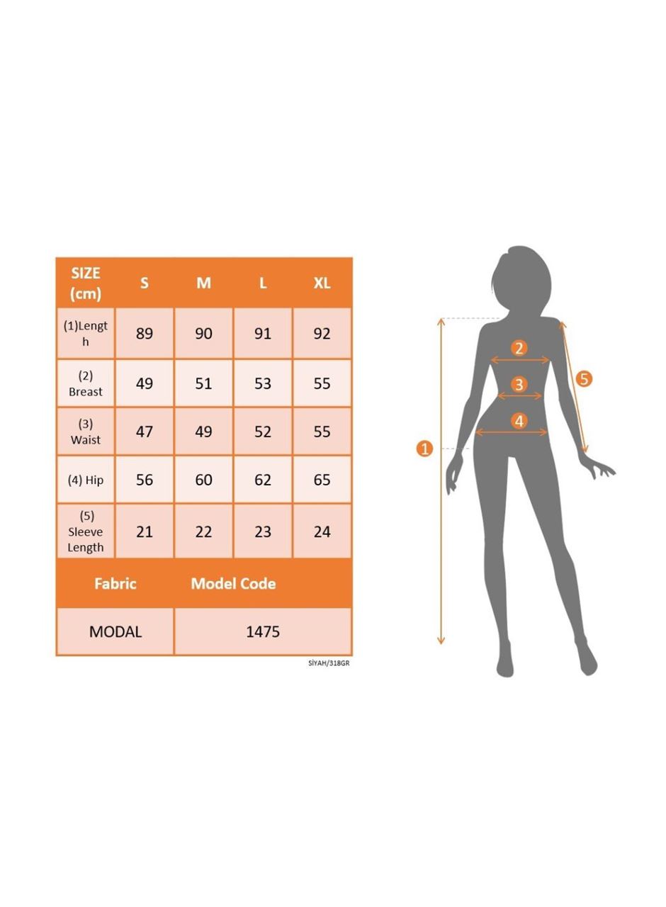 Kadın Kısa Kollu V Yakalı Leopar Desen Detaylı Modal Elbise