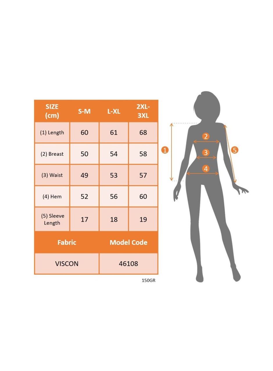 Kadın Kısa Kollu Bisiklet Yaka Desenli Viskon Bluz