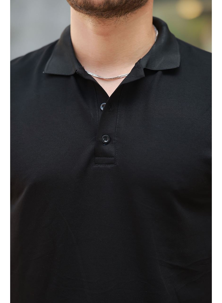 Erkek Kısa Kollu Yakalı Viskon Iki Iplik Erkek Tişört