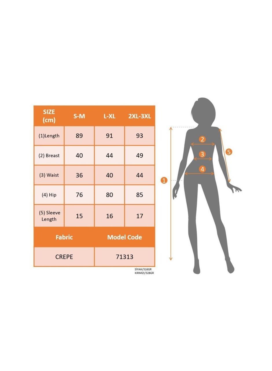 Kadın Kısa Kollu Yuvarlak Yaka Damla Detaylı Janjan Elbise