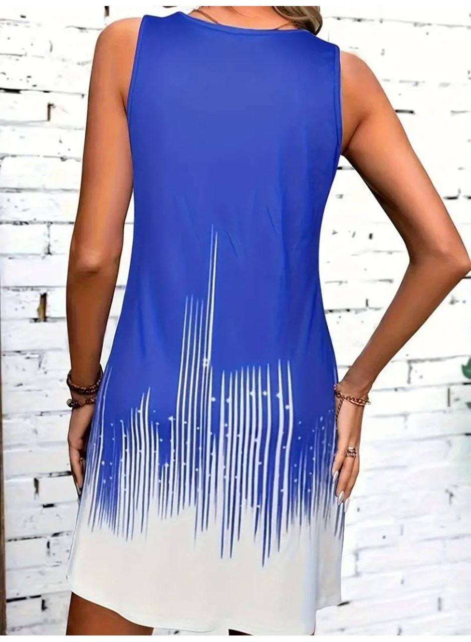 Kadın Askılı Yuvarlak Yakalı Süprem Elbise