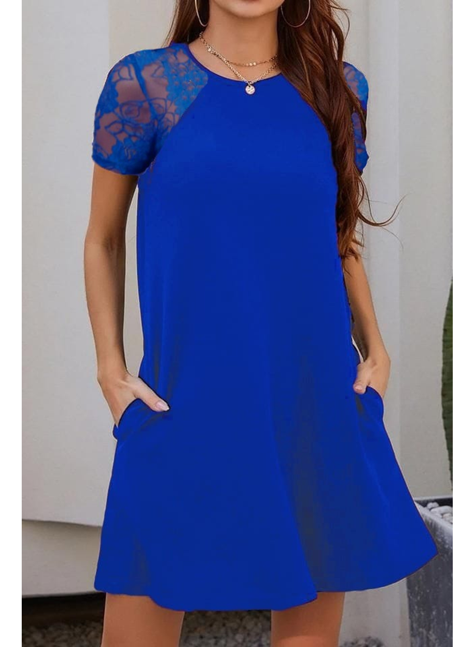 Kol Dantel Viskon Elbise