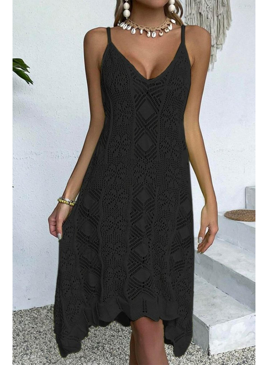 Kadın Ince Askılı Triko Elbise