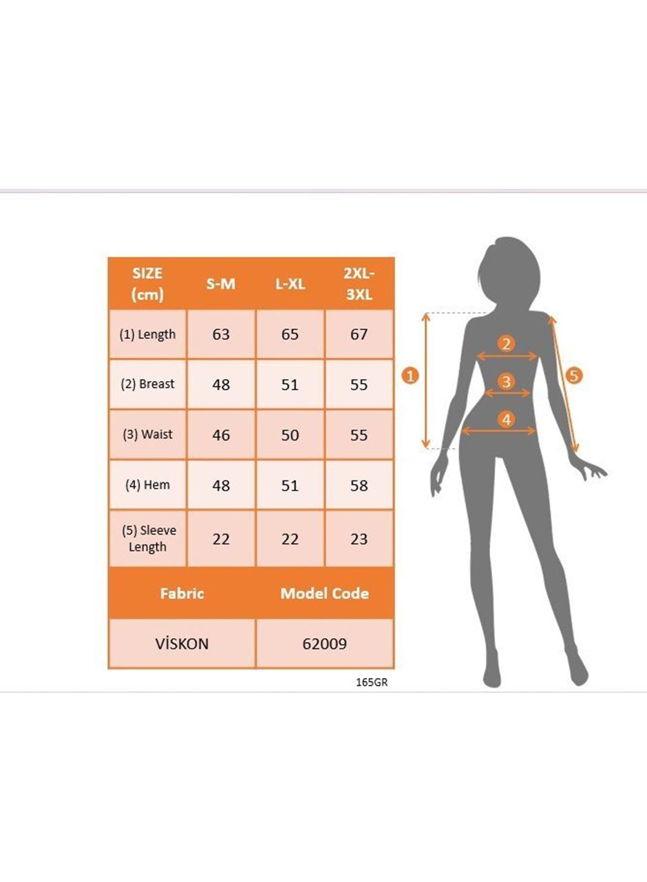 Kadın Kısa Kollu Bisiklet Yaka Köpek Baskılı Viskon Bluz