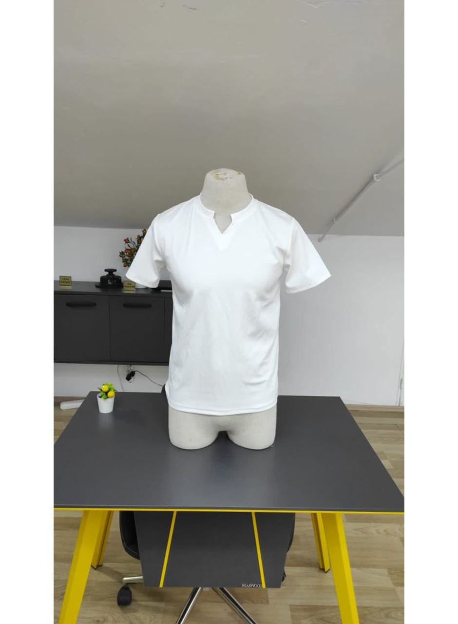 Erkek Kısa Kollu Bisiklet Yaka Burgu Tişört