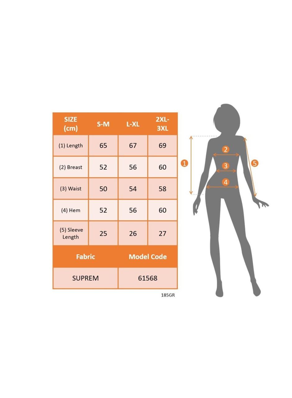 Kadın Kısa Kollu V Yakalı Desenli Süprem Bluz