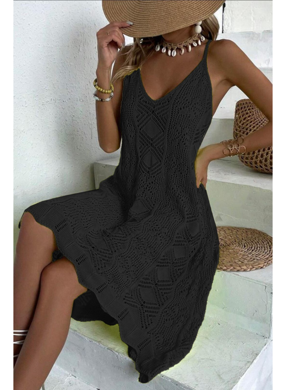 Kadın Kalın Askılı Triko Elbise