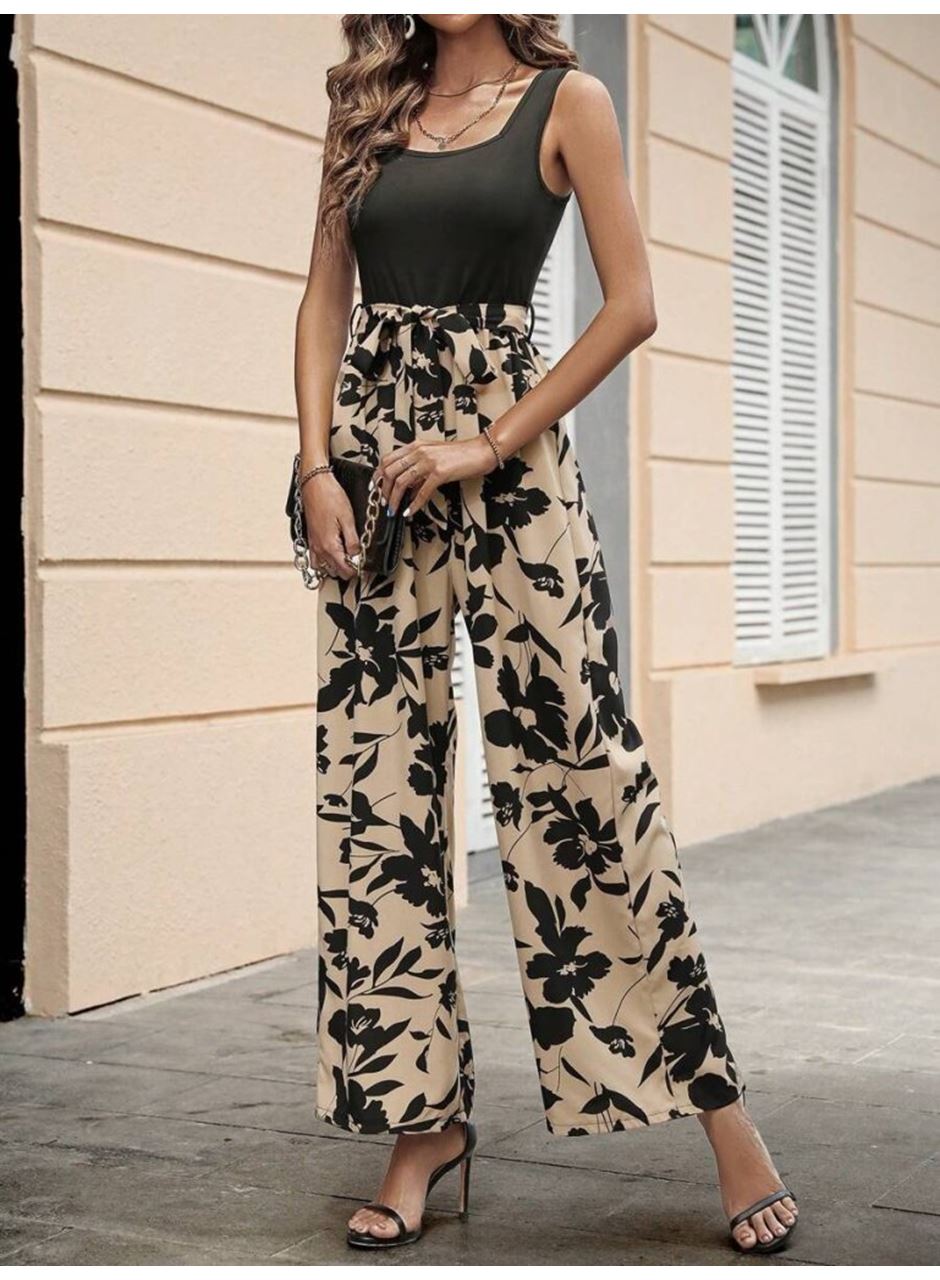 Kadın Askılı Yuvarlak Yaka Beli Kuşaklı üst Viskon Alt Dalgıç Tulum