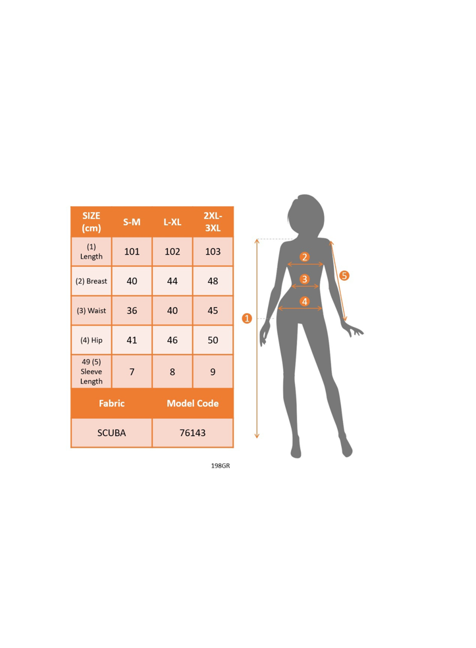 Kadın Kolsuz Yarı Balıkçı Yaka Desenli Dalgıç Elbise