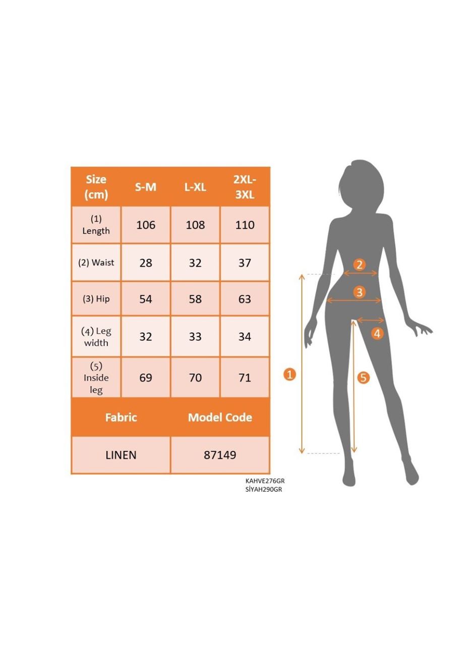 Kadın Yüksek Bel Lastikli Ithal Krep Pantolon