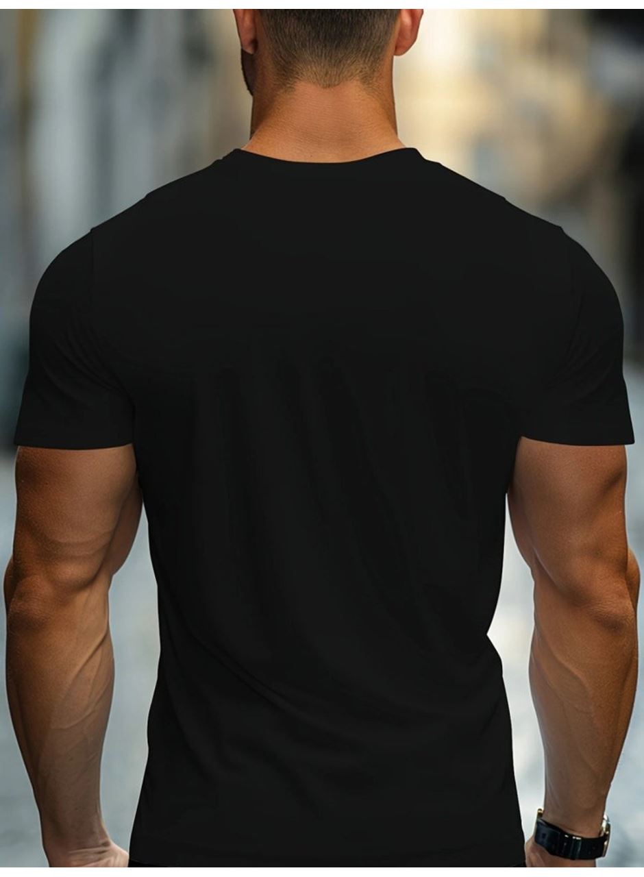 Erkek Kısa Kollu V Yakalı Viskon Tişört