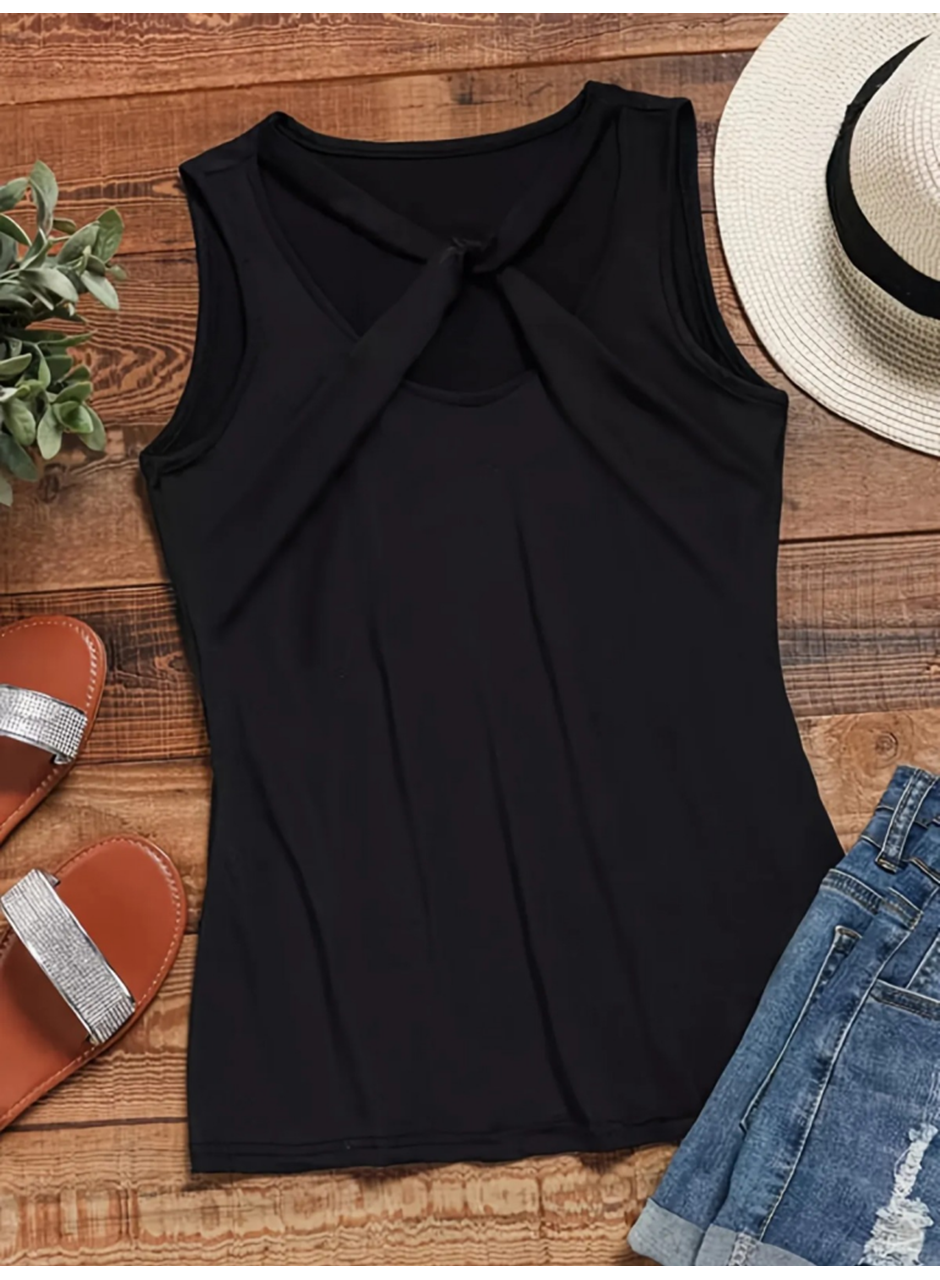 Kadın önden çapraz Detay Askılı Viskon Bluz