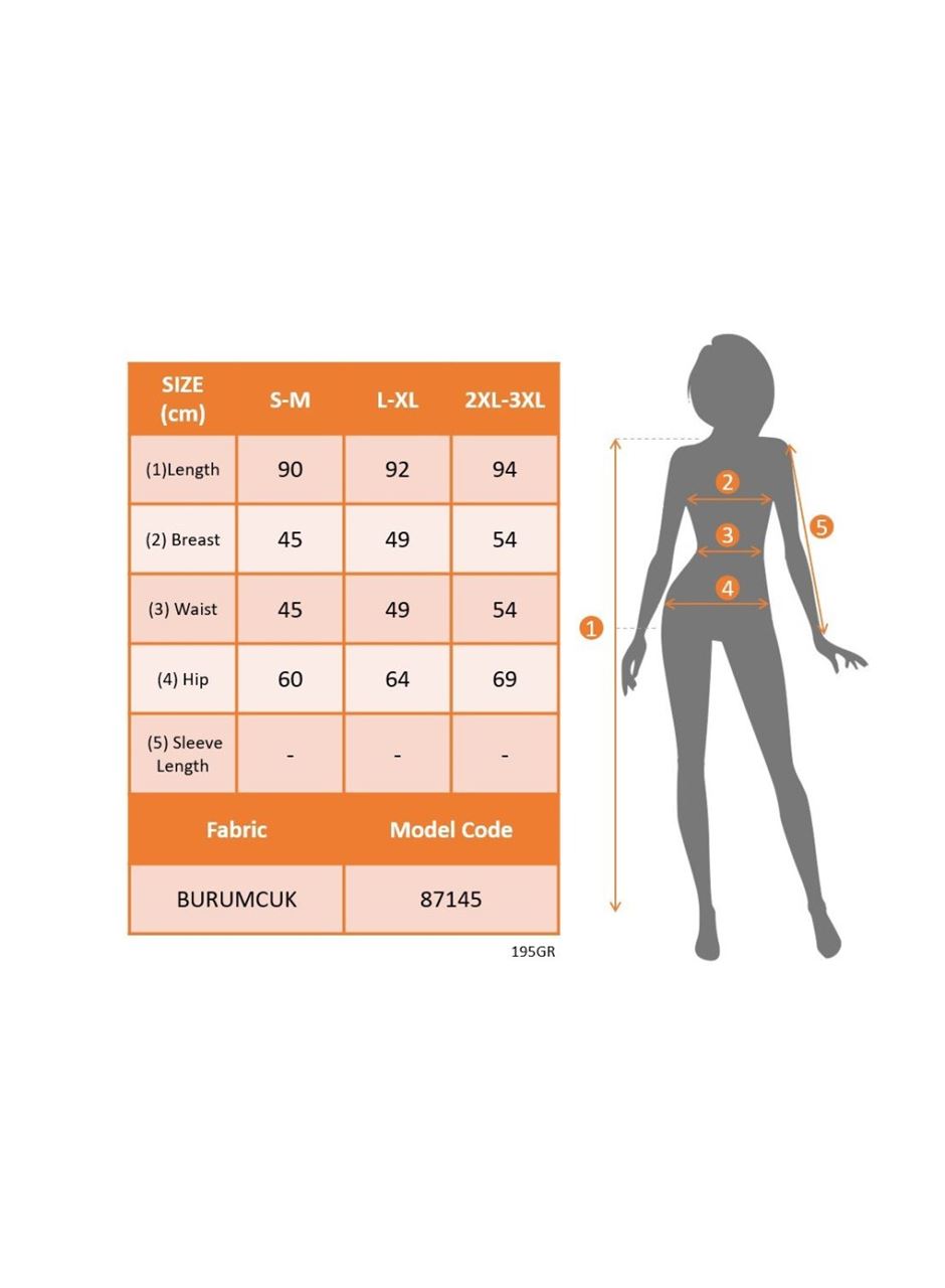 Kadın Sıfır Kol Yakadan Halka Detaylı Desenli Kısa Bürümcük Elbise