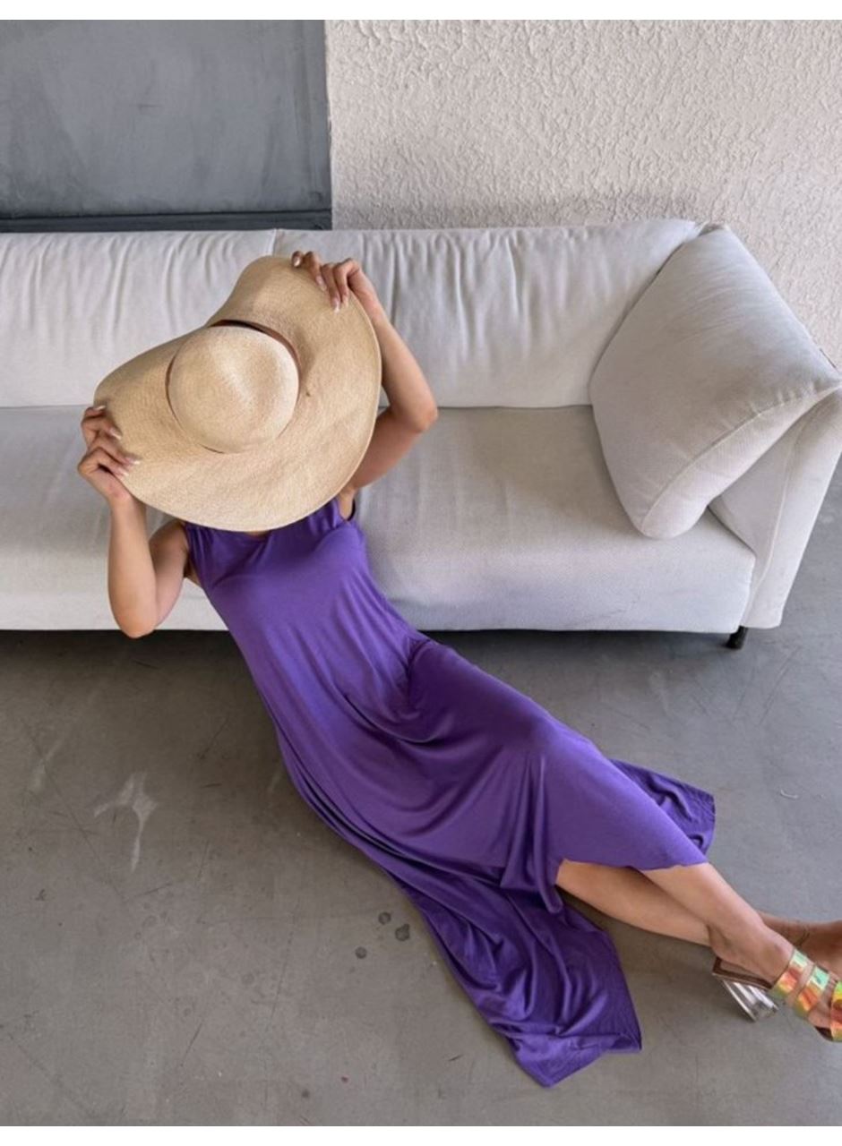 Kadın çan Dokuma Kumaş V Yaka Asimetrik Kesim Elbise