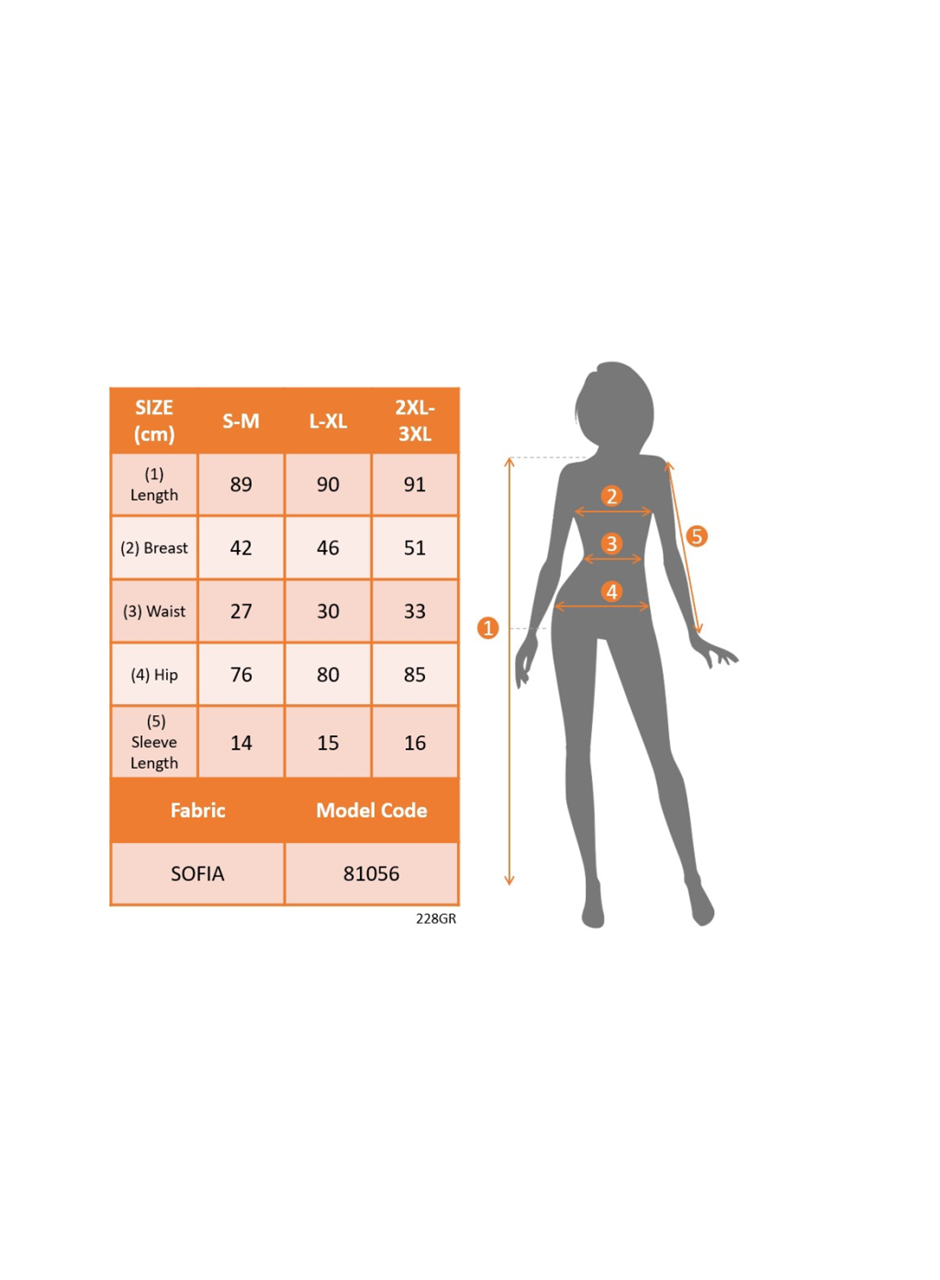 Kadın Kısa Kollu V Yakalı Beli Kuşaklı Desenli Sofya Elbise