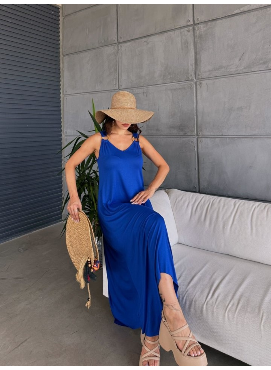 Kadın çan Dokuma Kumaş V Yaka Asimetrik Kesim Elbise