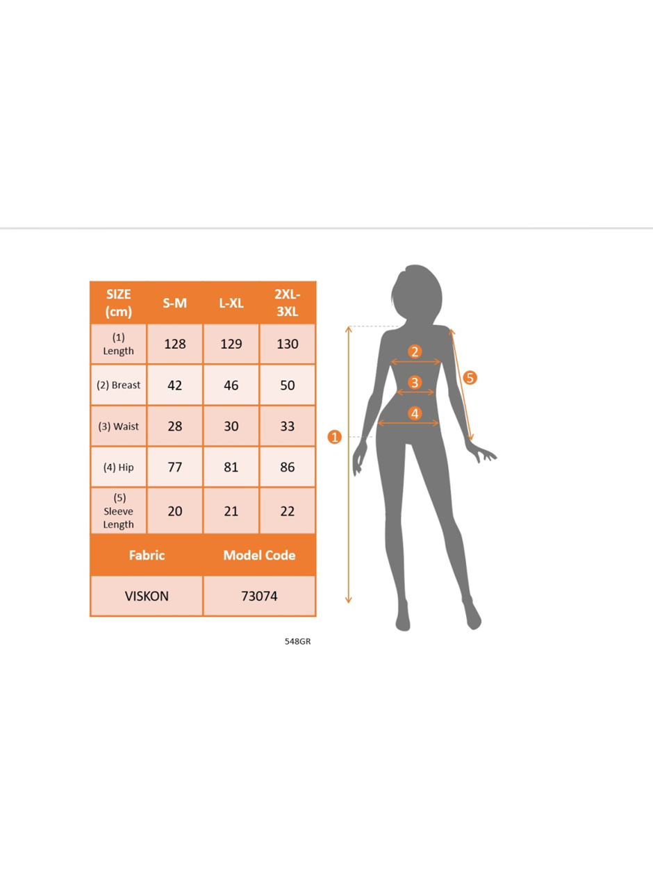 Kadın Kısa Kollu V Yakalı Beli Lastikli Uzun Viskon Elbise