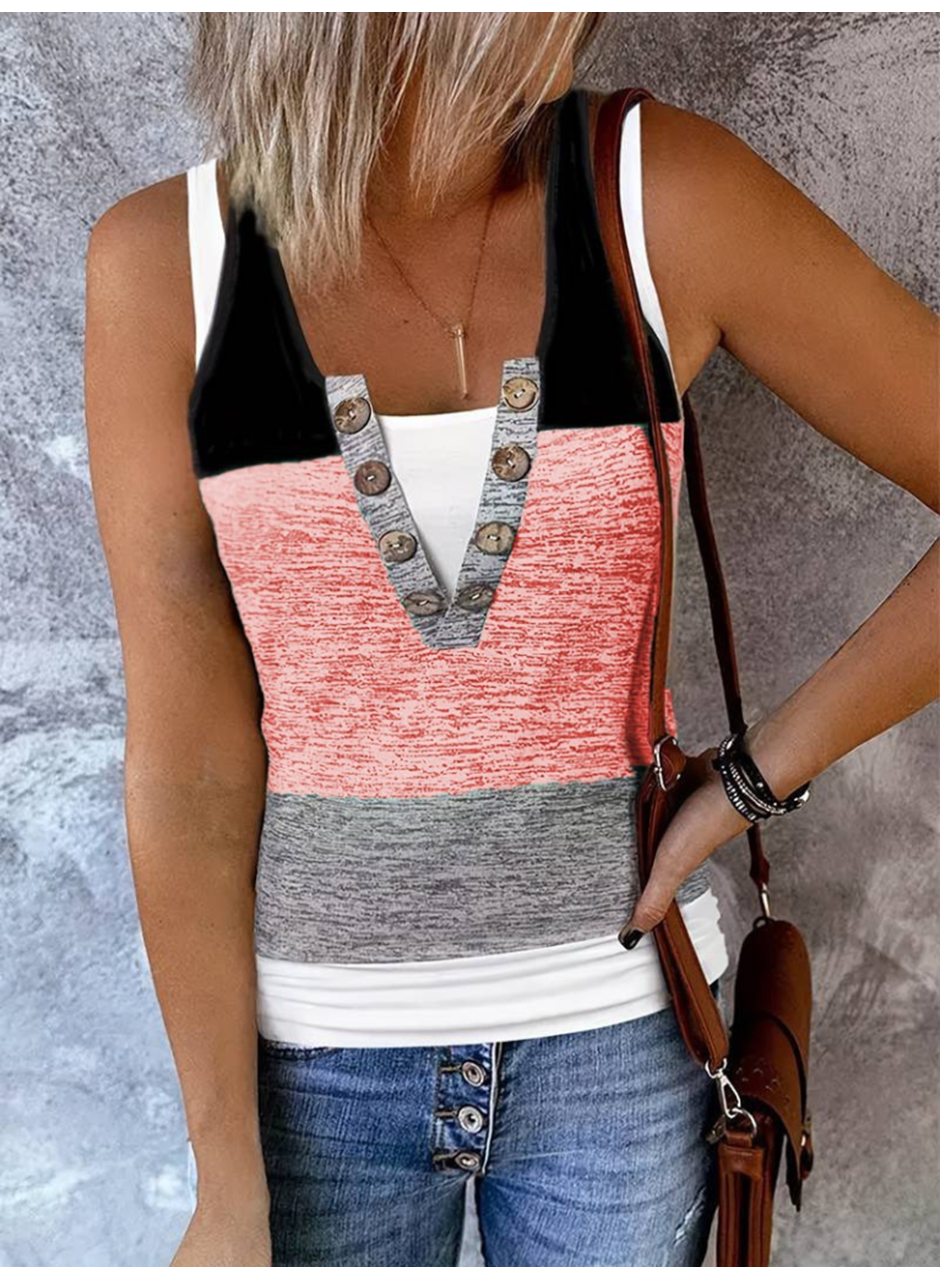 Kadın V Yakalı önden Düğmeli Viskon Bluz