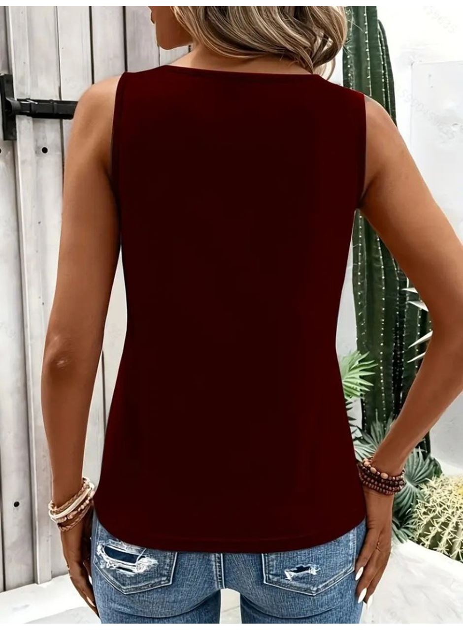 Kadın Askılı Yaka şerit Halka Detaylı Viskon Bluz