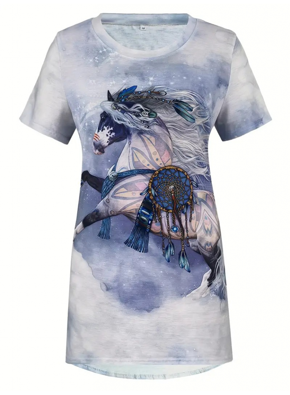 Kadın Kısa Kollu Bisiklet Yaka Salaş Süprem Bluz