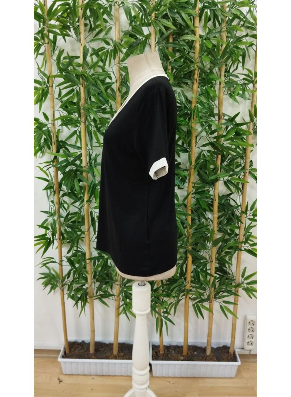 Kadın Kısa Kollu V Yakalı Viskon Bluz