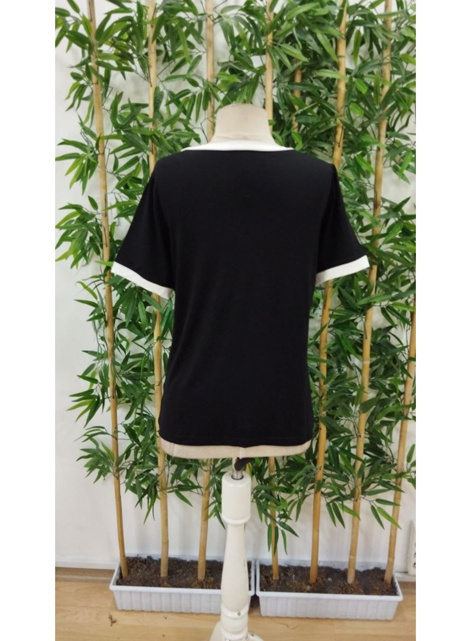 Kadın Kısa Kollu V Yakalı Viskon Bluz