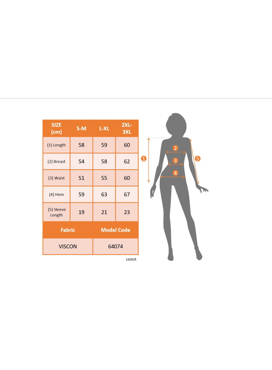 Kadın Kısa Kollu V Yakalı Kalp Baskılı Viskon Bluz