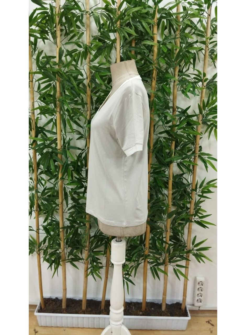 Kadın Kısa Kollu V Yakalı Viskon Bluz