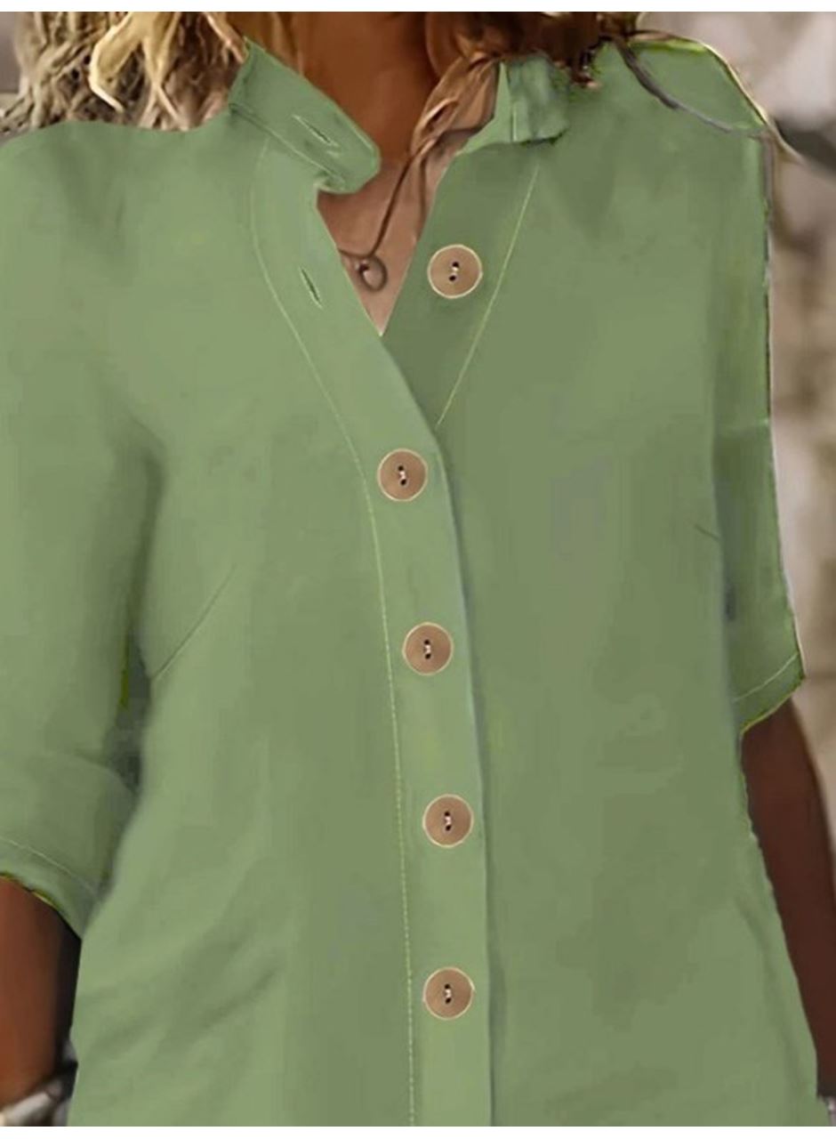 Kadın Kısa Kollu Hakim Yaka önden Düğmeli Kısa Müslim Elbise