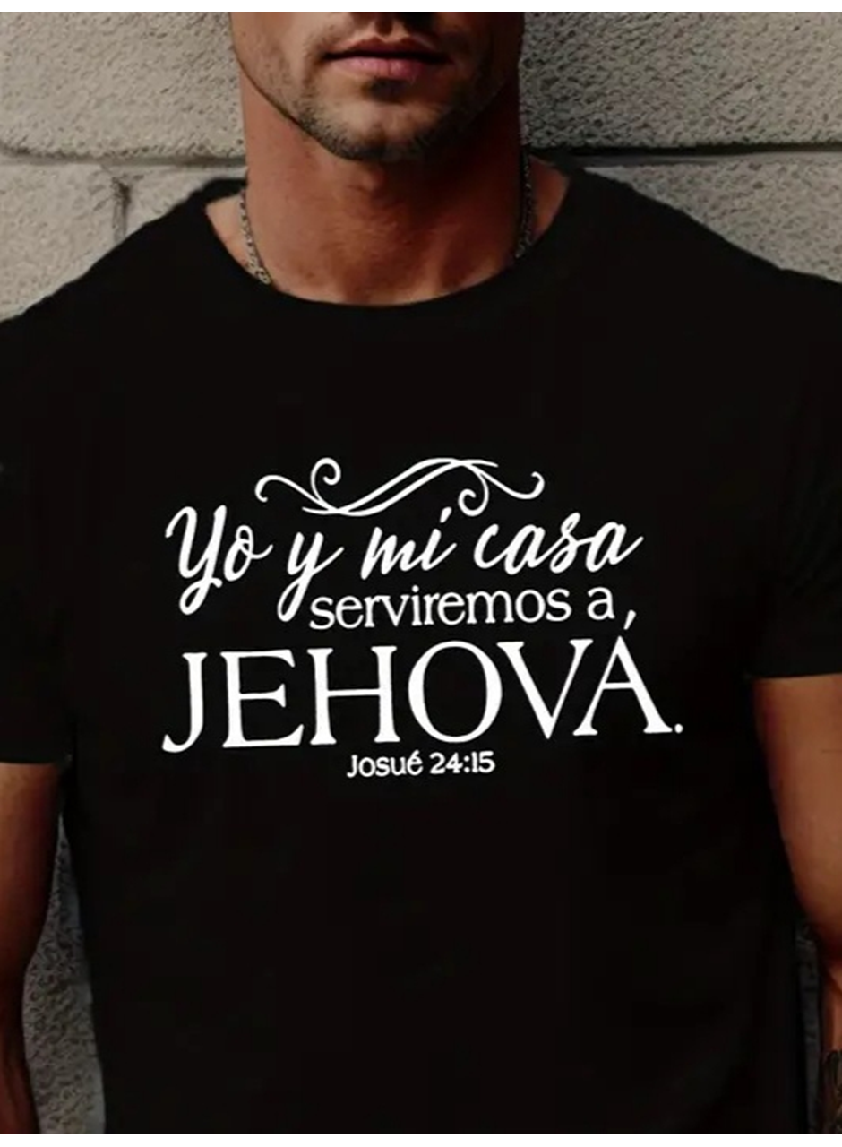 Erkek Jehova Baskılı Süprem T-shirt