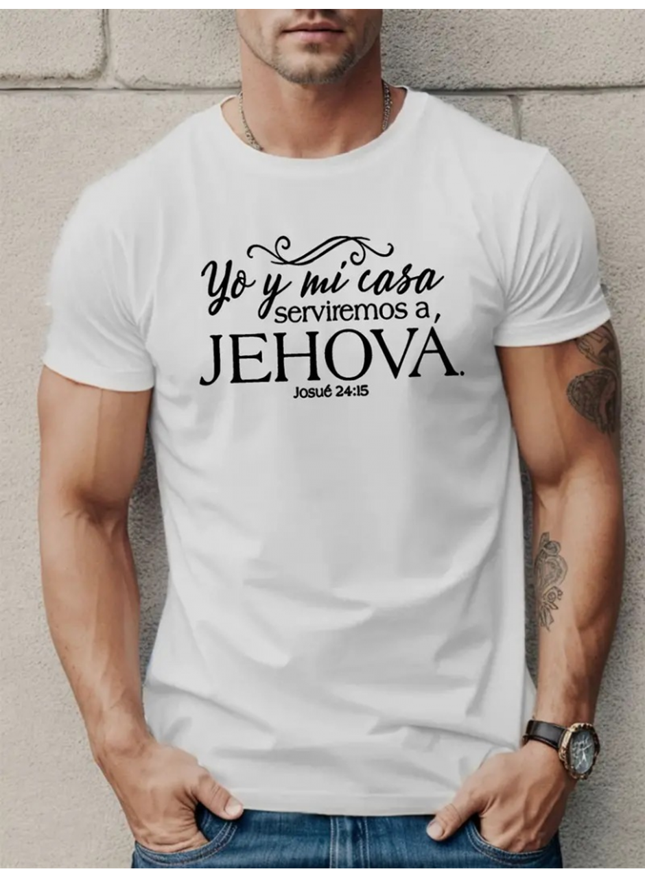 Erkek Jehova Baskılı Süprem T-shirt