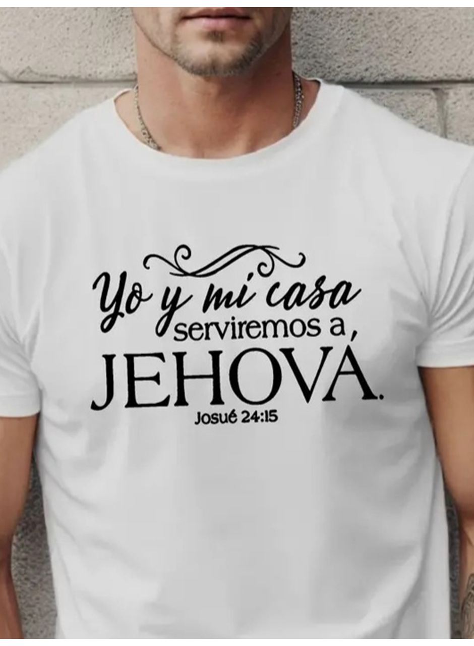 Erkek Jehova Baskılı Süprem T-shirt