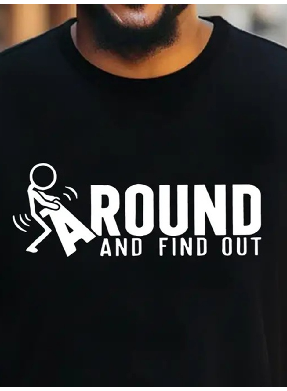 Erkek Around Baskılı Süprem T-shirt