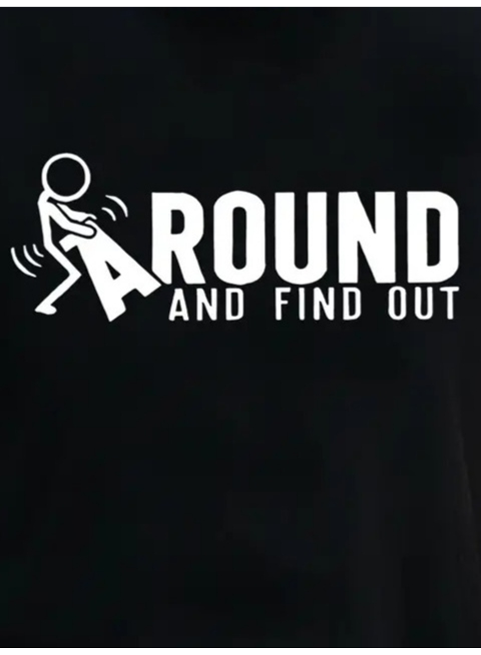 Erkek Around Baskılı Süprem T-shirt