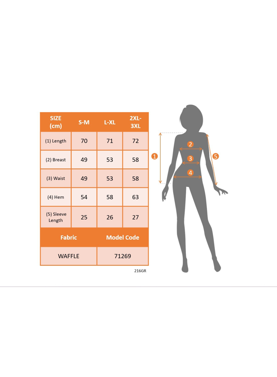 Kadın Kısa Kollu Yakası Açık önden Düğmeli Waffle Bluz