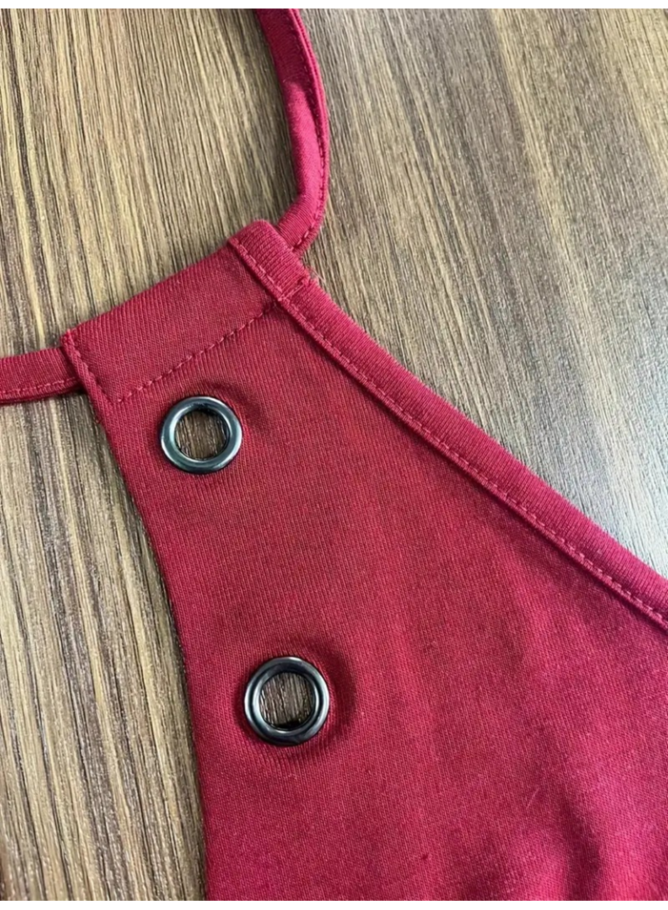 Kadın Askılı Kuş Gözü Ve Dekolte Detay Boyundan Bağlamalı Viskon Bluz