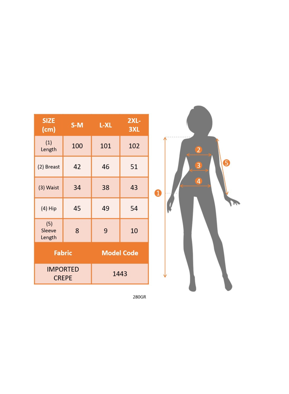 Kadın Kısa Kollu Kruvaze Yaka Beli Kuşaklı Blok Desenli Ithal Krep Elbise
