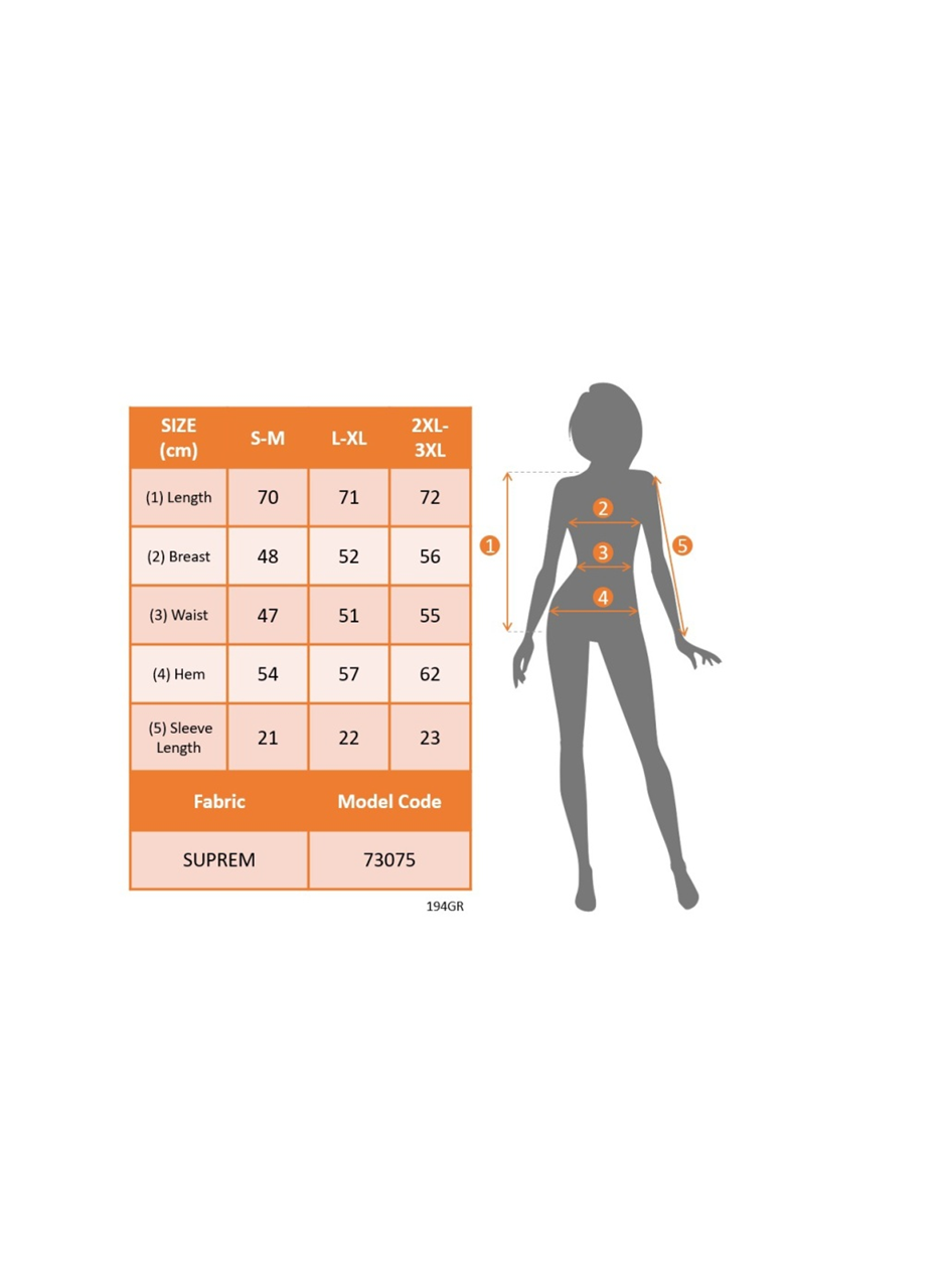 Kadın Kısa Kollu Bisiklet Yaka Kalp Desenli Süprem Bluz