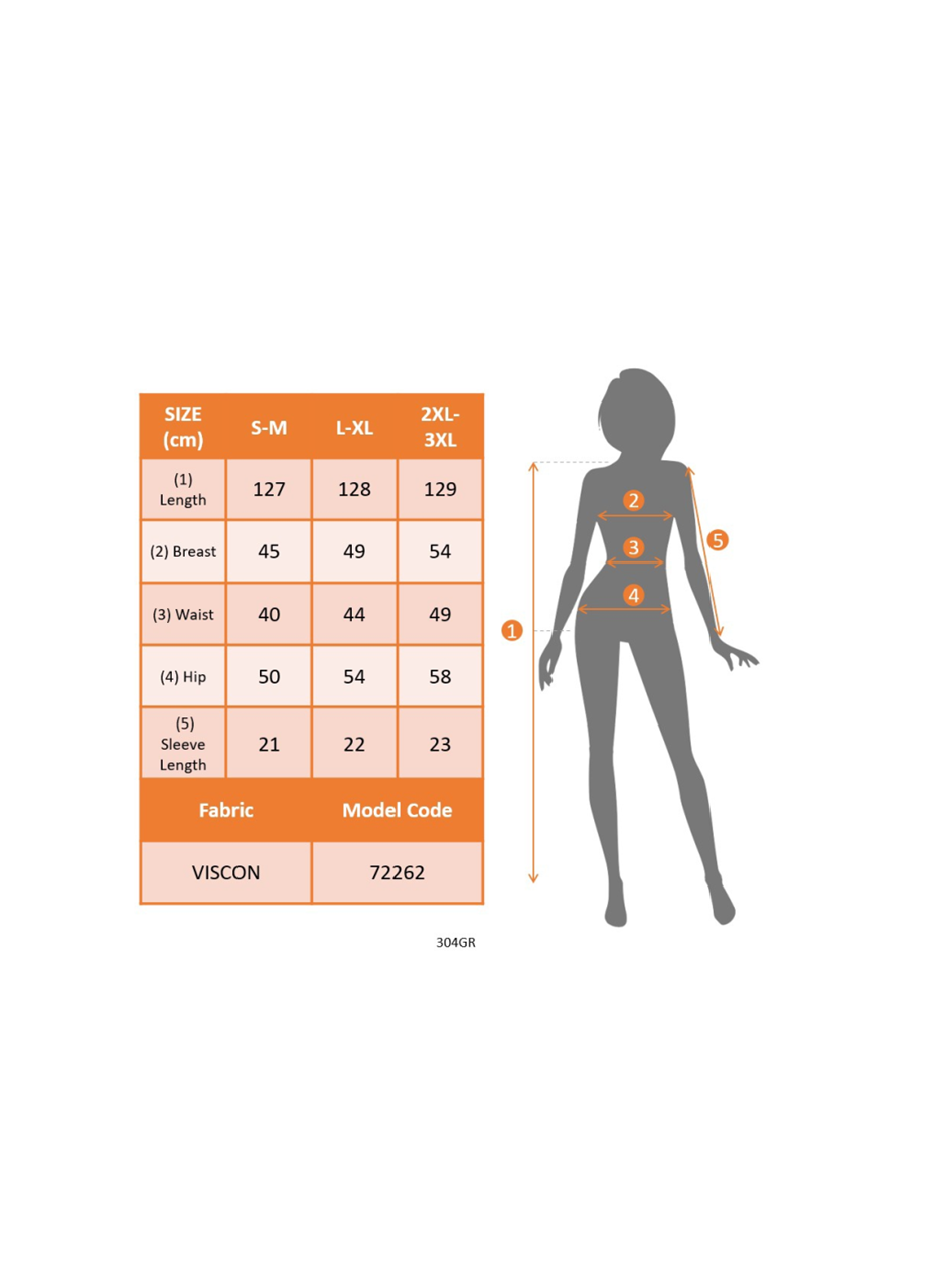 Kadın Kısa Kollu Bisiklet Yaka çok Renkli Maksi Viskon Elbise