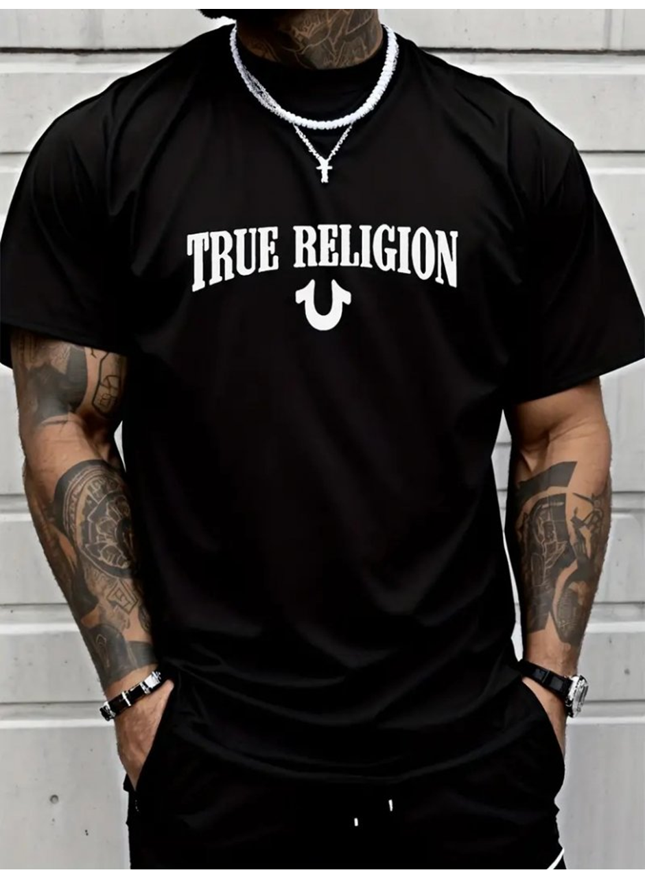 Erkek True Religion Baskılı Süprem T-shirt