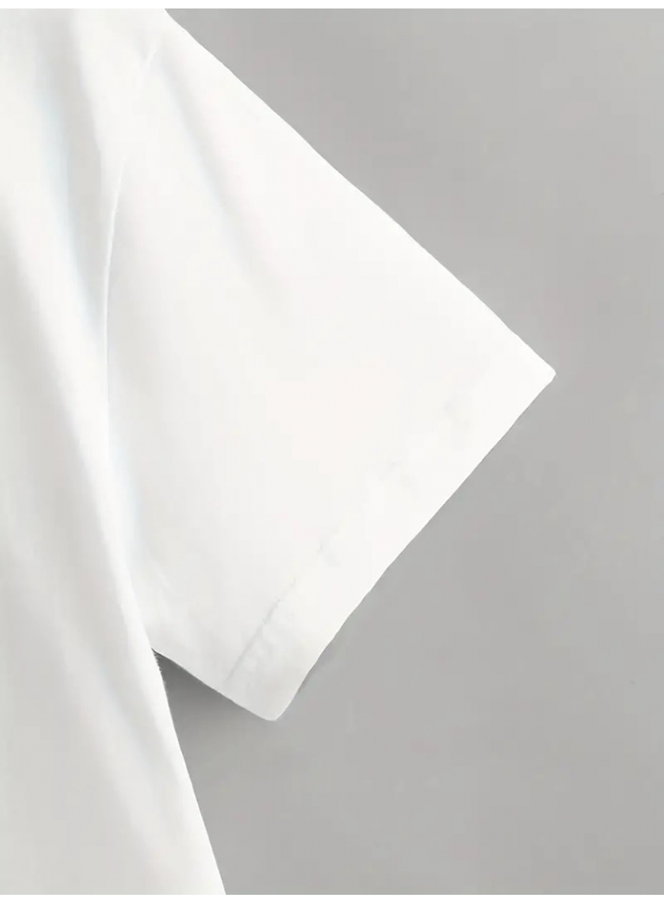 Erkek Kısa Kollu Bisiklet Yaka Baskılı Süprem Tişört