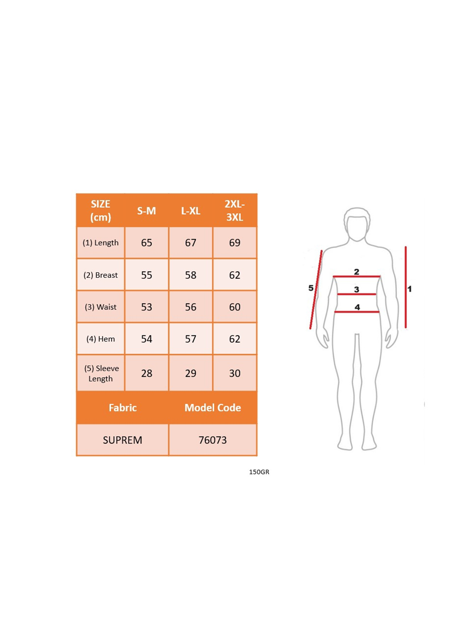 Erkek Kısa Kollu Bisiklet Yaka Baskılı Süprem Tişört