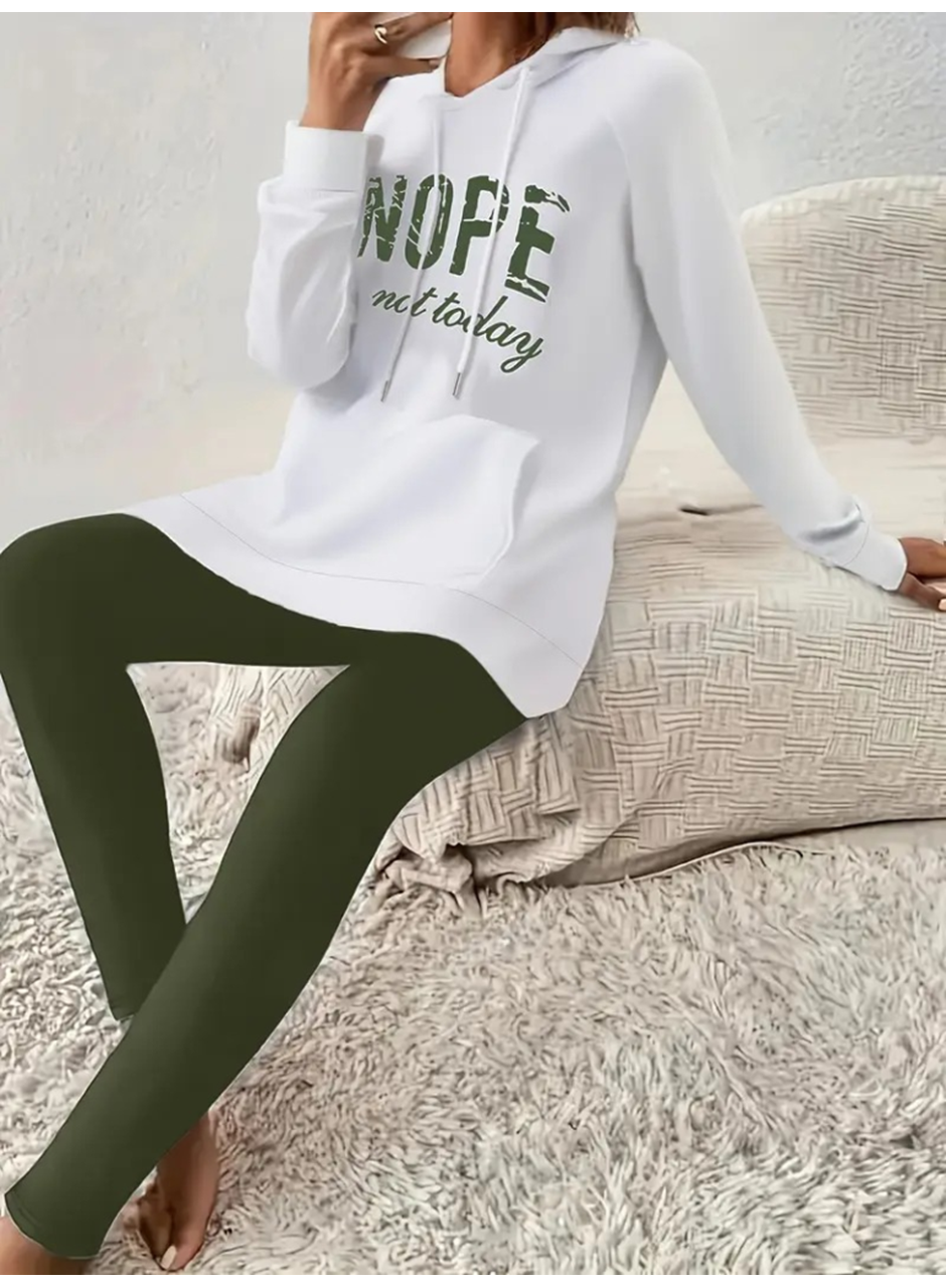 Kadın Uzun Kollu Kapşonlu Bağcıklı Viskon Iki Iplik Sweat