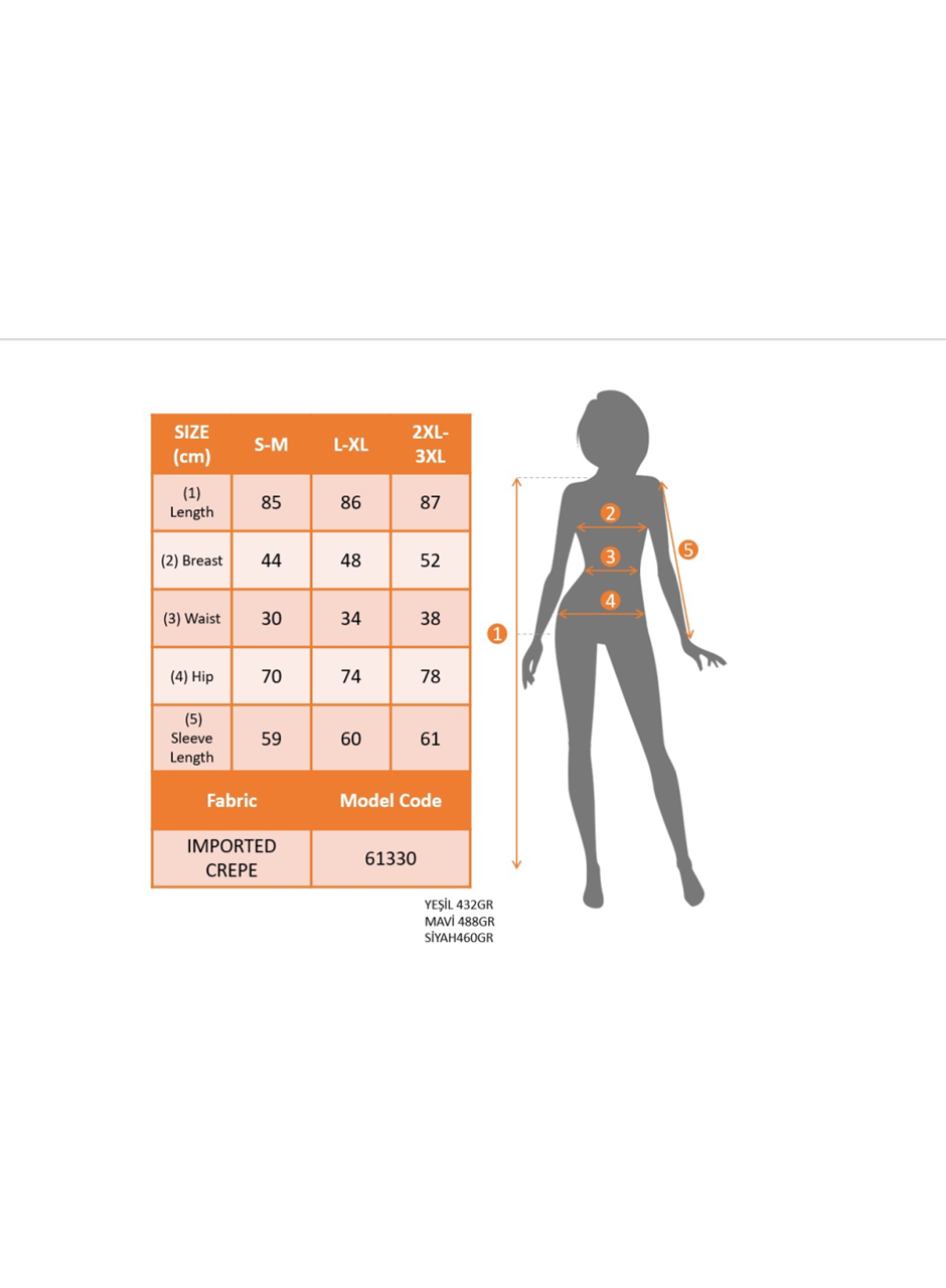 Kadın Uzun Kollu Bisiklet Yaka Beli Lastikli Fırfırlı Ithal Krep Elbise