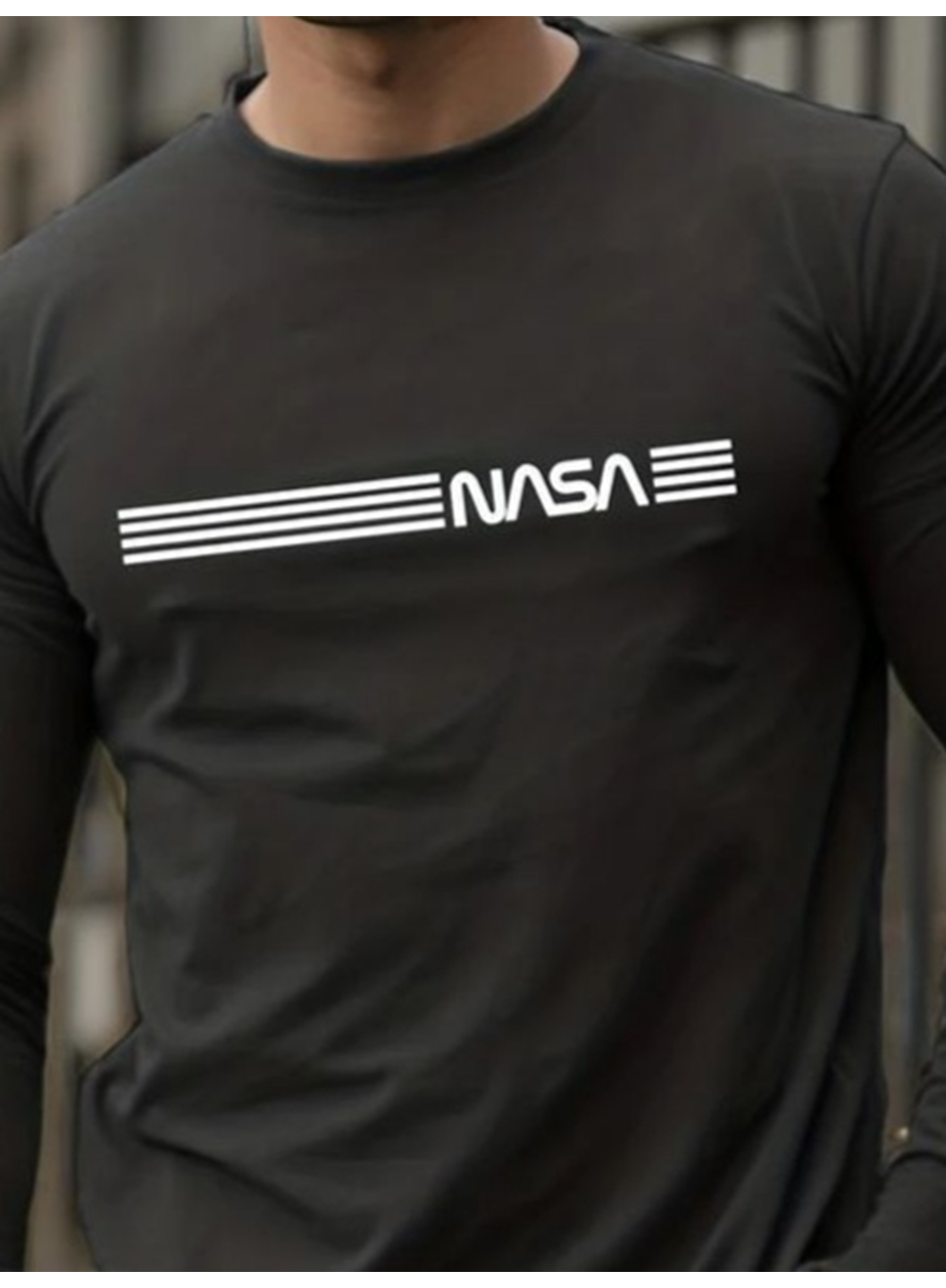 Erkek Uzun Kollu Bisiklet Yaka Viskon Sweat