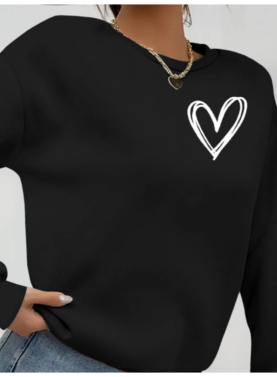 Kadın Uzun Kollu Bisiklet Yaka Viskon Iki Iplik Bluz