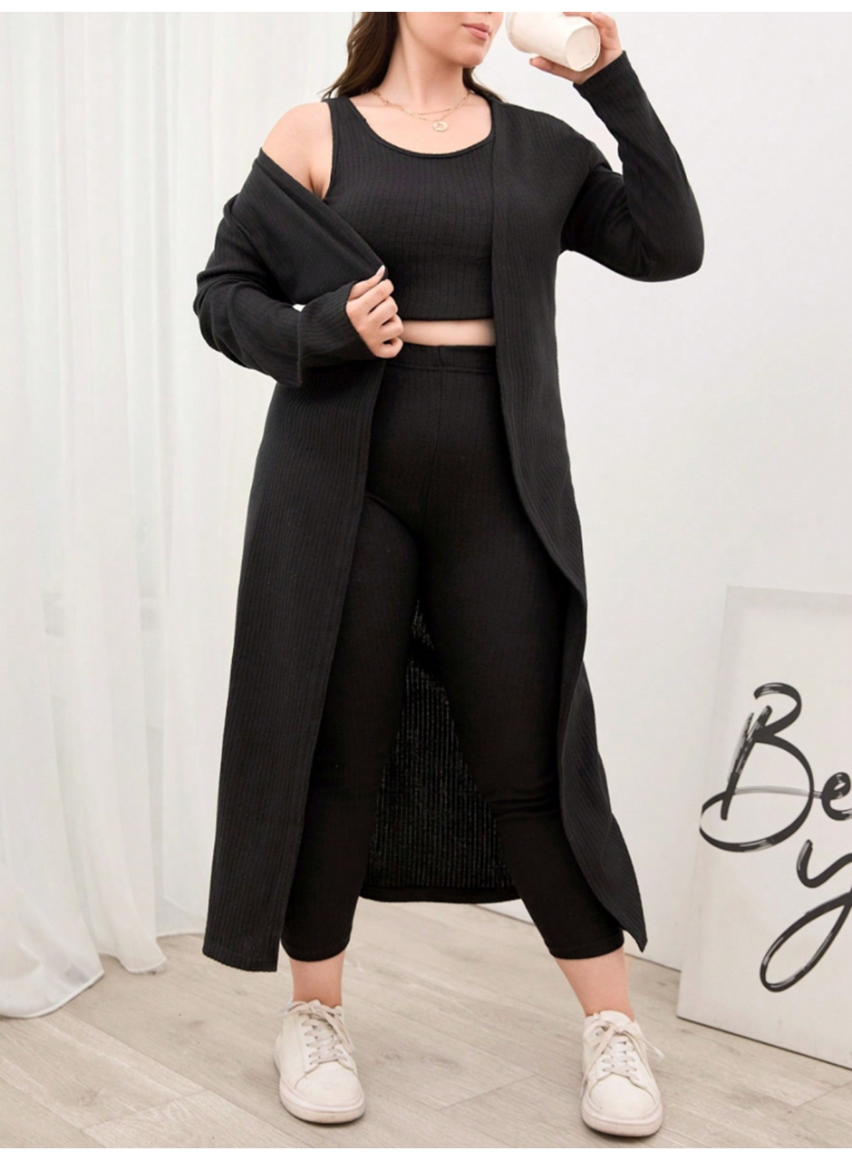 Kadın Uzun Kollu Hırka Atlet Ve Eşofman Yün Viskon üçlü Takım