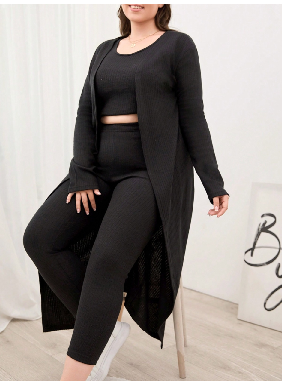 Kadın Uzun Kollu Hırka Atlet Ve Eşofman Yün Viskon üçlü Takım