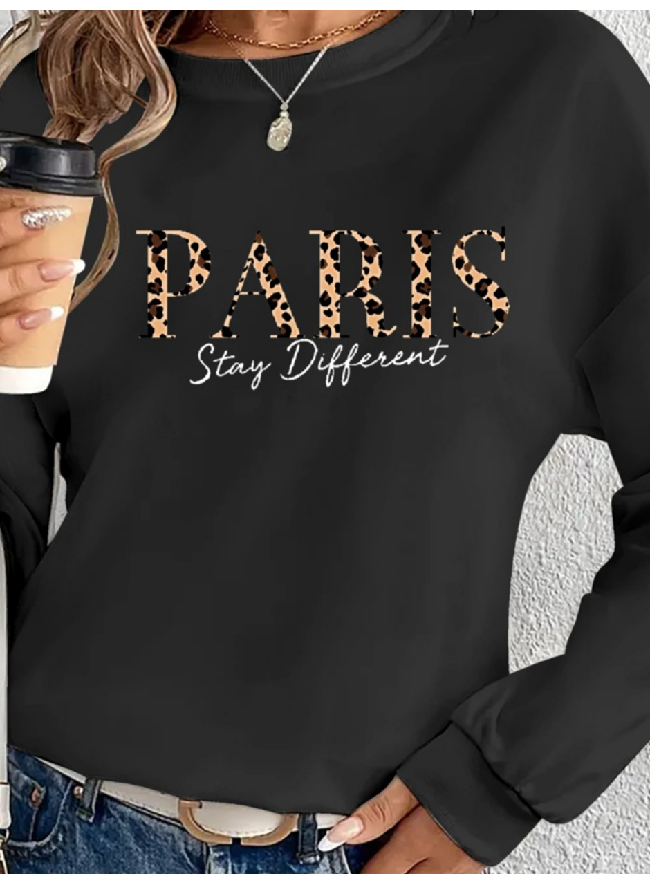 Kadın Uzun Kollu Bisiklet Yaka Desenli Viskon Iki Iplik Bluz