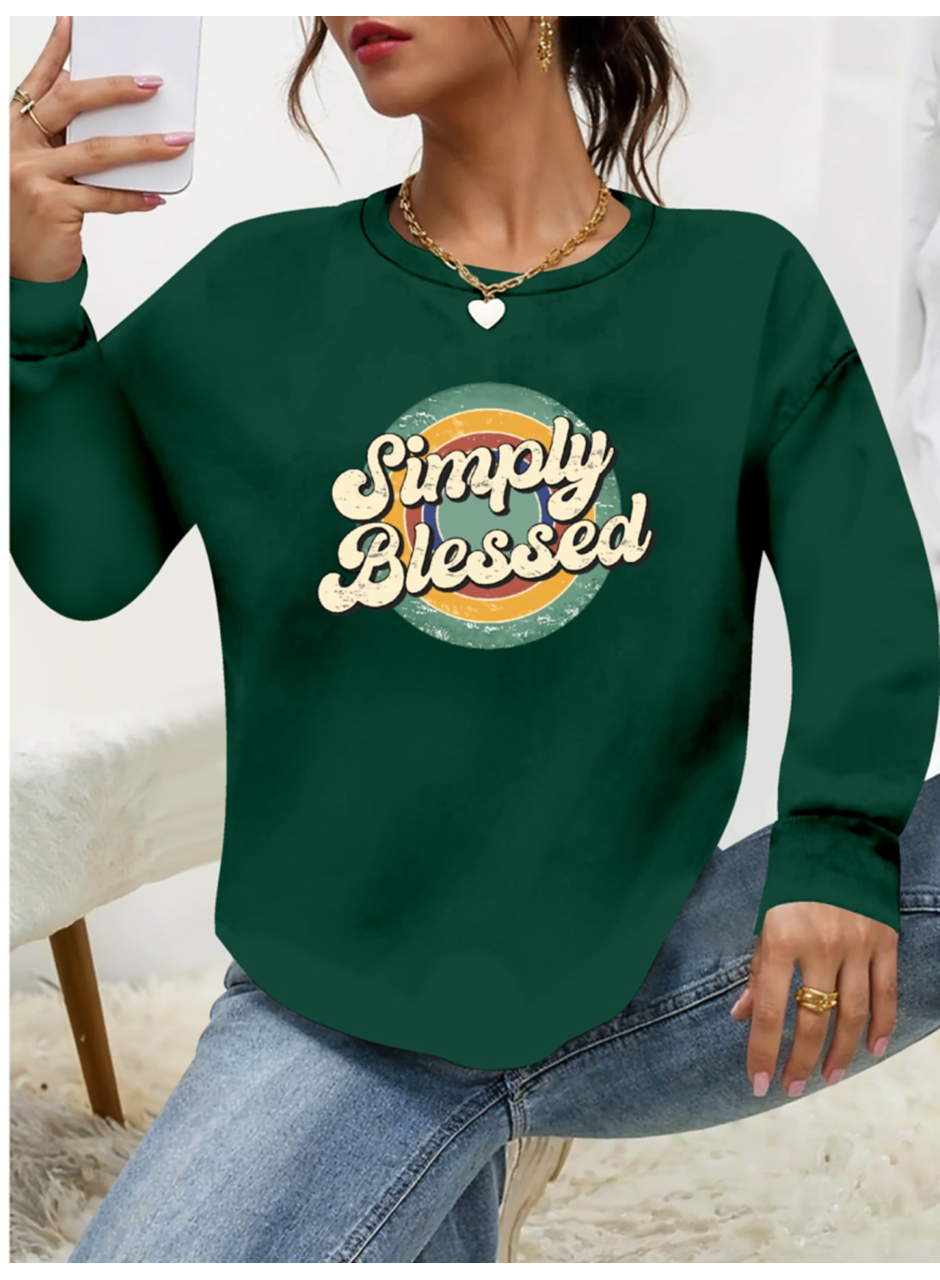 Kadın Uzun Kollu Bisiklet Yaka Viskon Iki Iplik Bluz